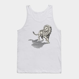 Roaring Lion Pen and Ink Tank Top